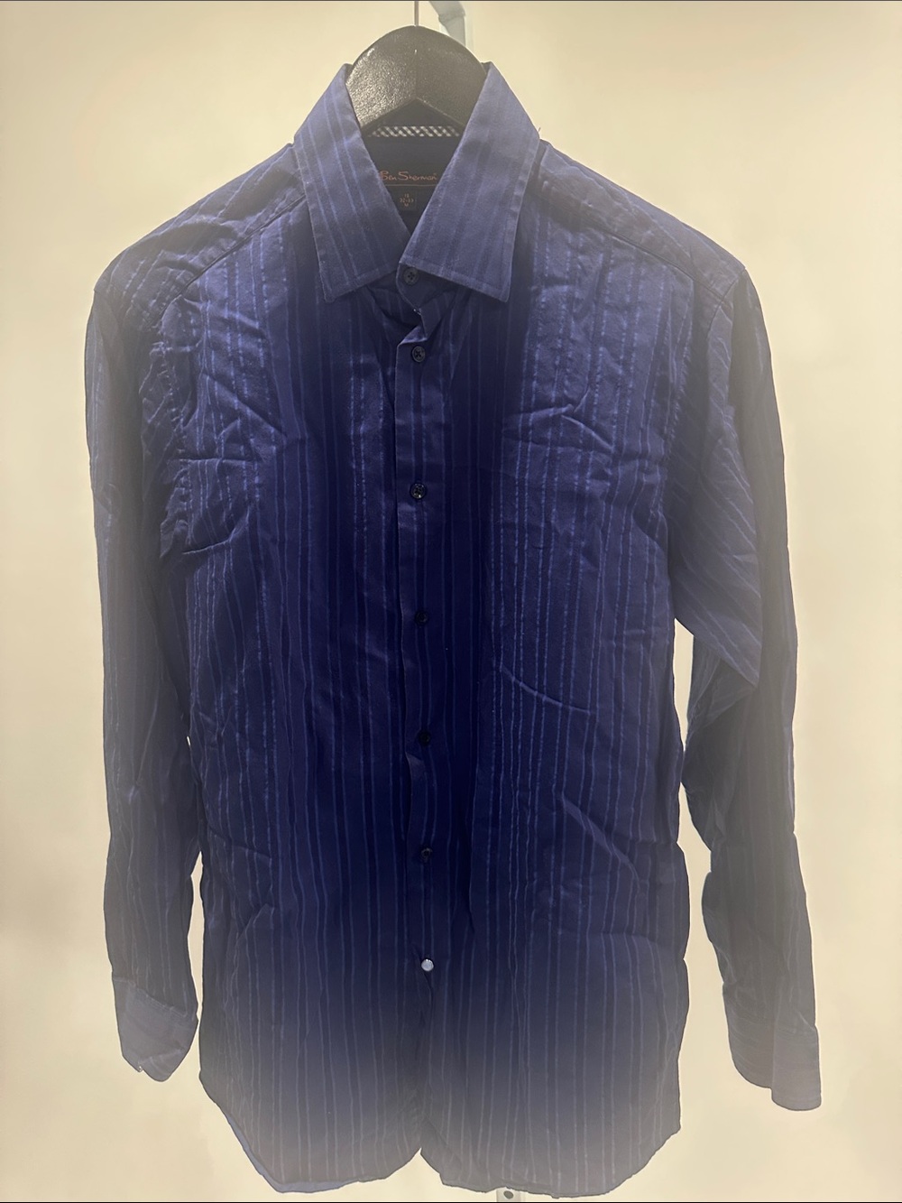 Ben Sherman Royal Blue Vertical Stripe Dress Shirt